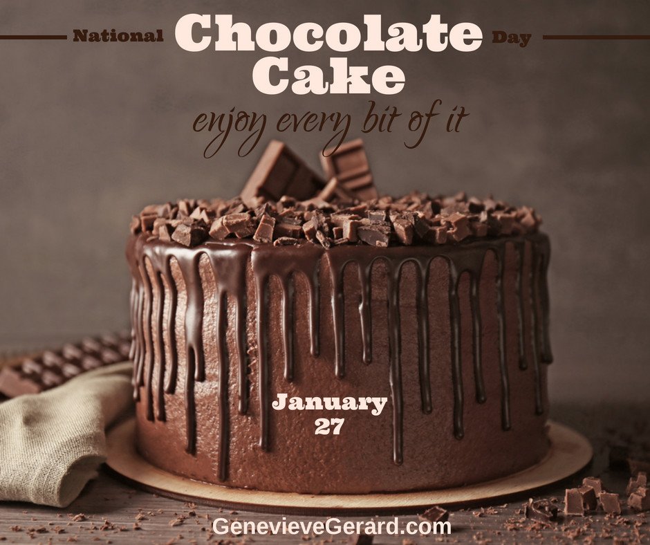 Imagine1Minute's tweet photo. Enjoy every bit of National Chocolate Cake Day. - Genevieve Gerard https://t.co/HU52IjjjM7