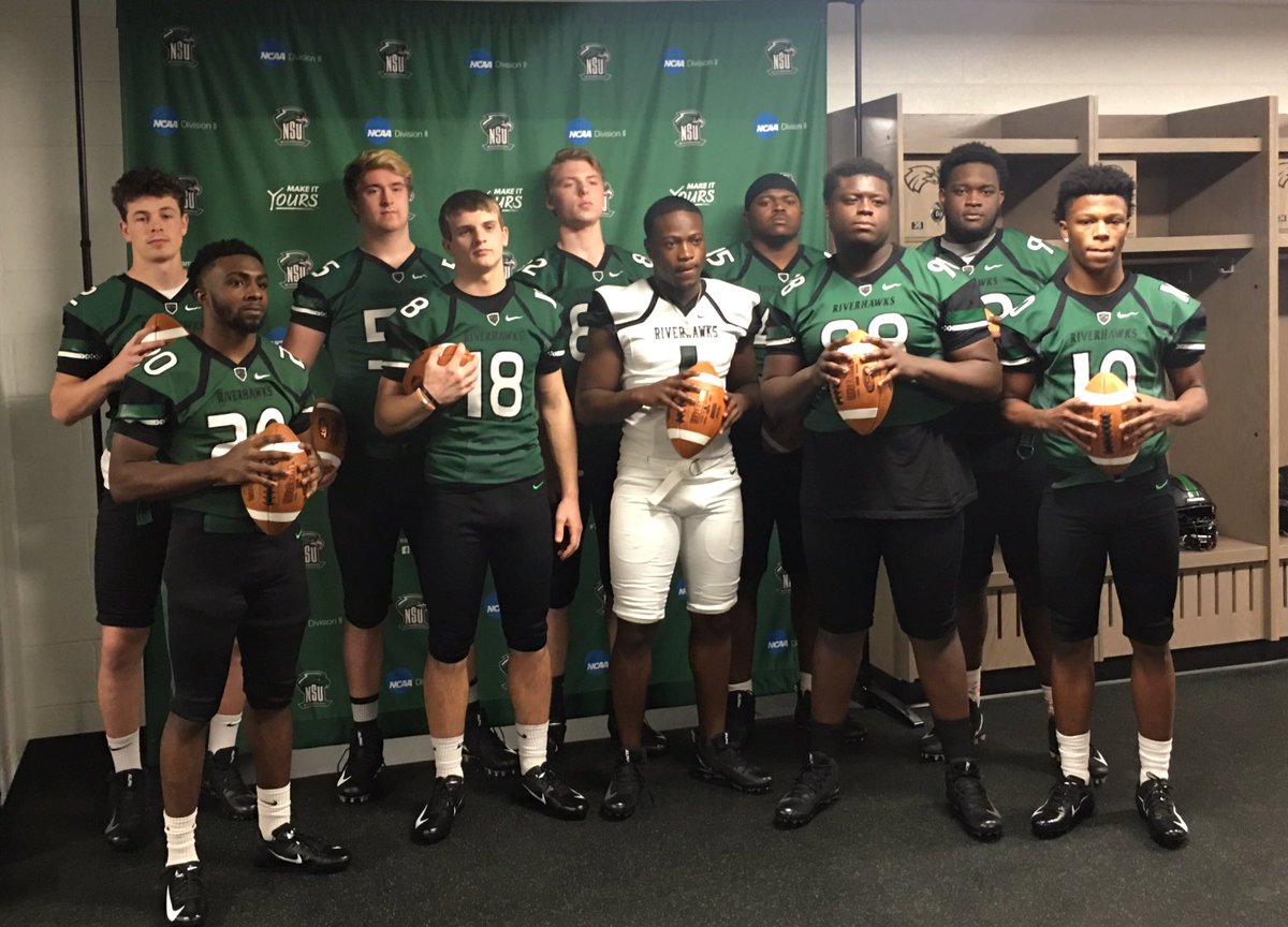 CadePennington's tweet photo. Super excited to announce that I have officially committed to play football at NSU! @CoachWernerNSU @CoachJEck @NSU_Football #JOINTHEFL19HT #GoRiverhawks https://t.co/VT2cyyvtcH