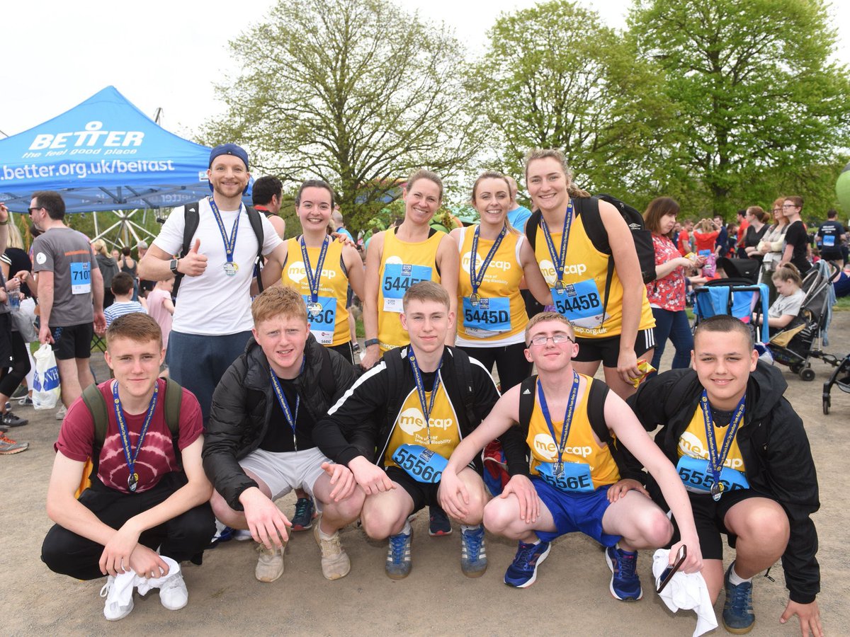 Mencap_NI's tweet photo. Grab your trainers, your team mates and your #TeamMencap running vest and get ready for this years @marathonbcm! Sign up for the new course on SUNDAY 5th May! Email fundraising.ni@mencap.org.uk for more details #Moveit4Mencap https://t.co/Svr4G4fUV1