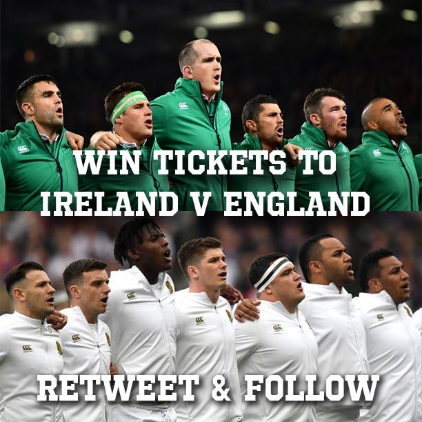 🌹☘️🏉COMPETITION TIME🏉☘️🌹

We Have Tickets to Giveaway to #IREvENG

TO WIN!

Simply Rt &amp; Follow Us -> <a href="/BeWarmers/">BenchWarmers</a> 

#Goodluck