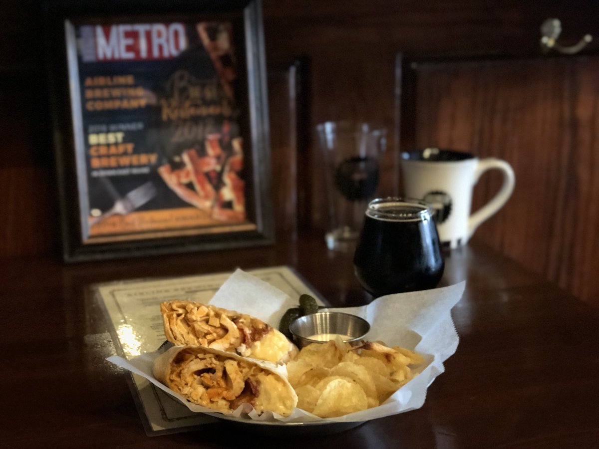 O MY GOSH look at this current special. A Buffalo Chicken, BACON, Mac &amp; Cheese Wrap...... best comfort food combo. O and paired with a wicked good dark craft beer. Like our Cartel-A smooth stout brewed with Colombian beans. Our Head Chef pairs it with our infamous Red Ale.