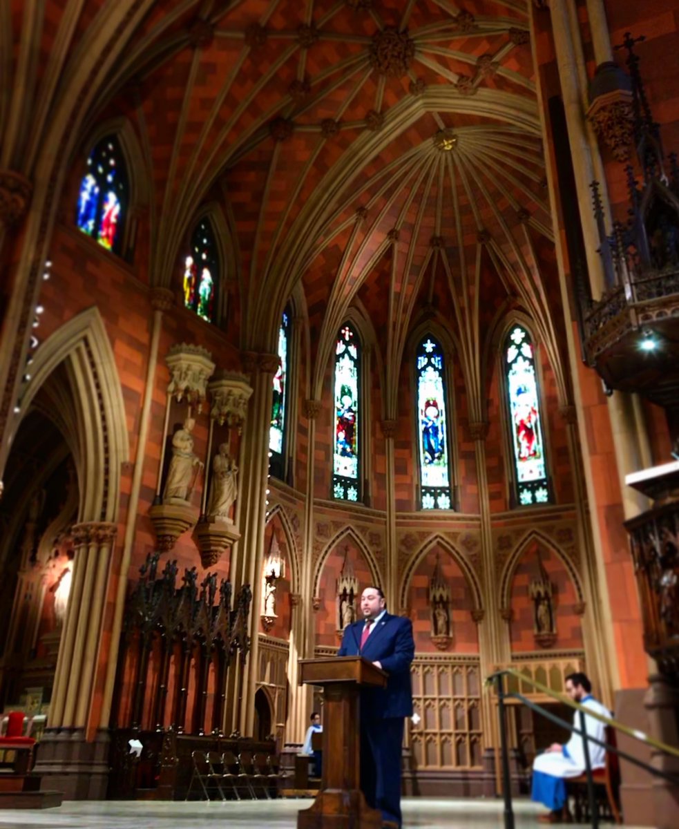 RCDASchools's tweet photo. 2019 Catholic Schools Week Liturgy with @AlbBishopEd Edward B. Scharfenberger, all of the Diocesan Catholic Schools and @RCDASupt Giovanni Virgiglio at the Cathedral of the Immaculate Conception in #Albany #CSW19 #ManyGiftsCatholicEd @AlbanyDiocese #rcdaschools #CatholicEducation https://t.co/UIiDWF8mSl
