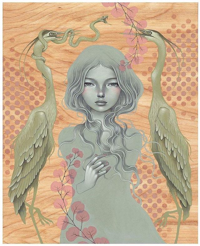 One of @audkawa‘s latest prints “She Will”. Signed and numbered by the artist, available at blacklinegallery.com bit.ly/2S7HR6y