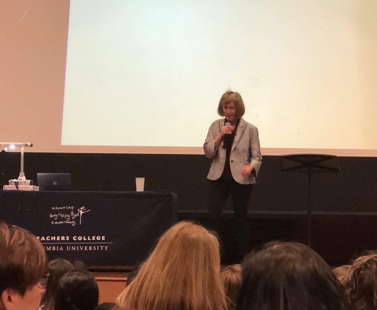 noonankd's tweet photo. At @TCRWP Coaching Institute @LucyCalkins reminds leaders of the need for inspiration:  “Too many of us lead through compliance, but the best educational leaders lead through influence.” #TCRWP https://t.co/ySmAbrbzRO