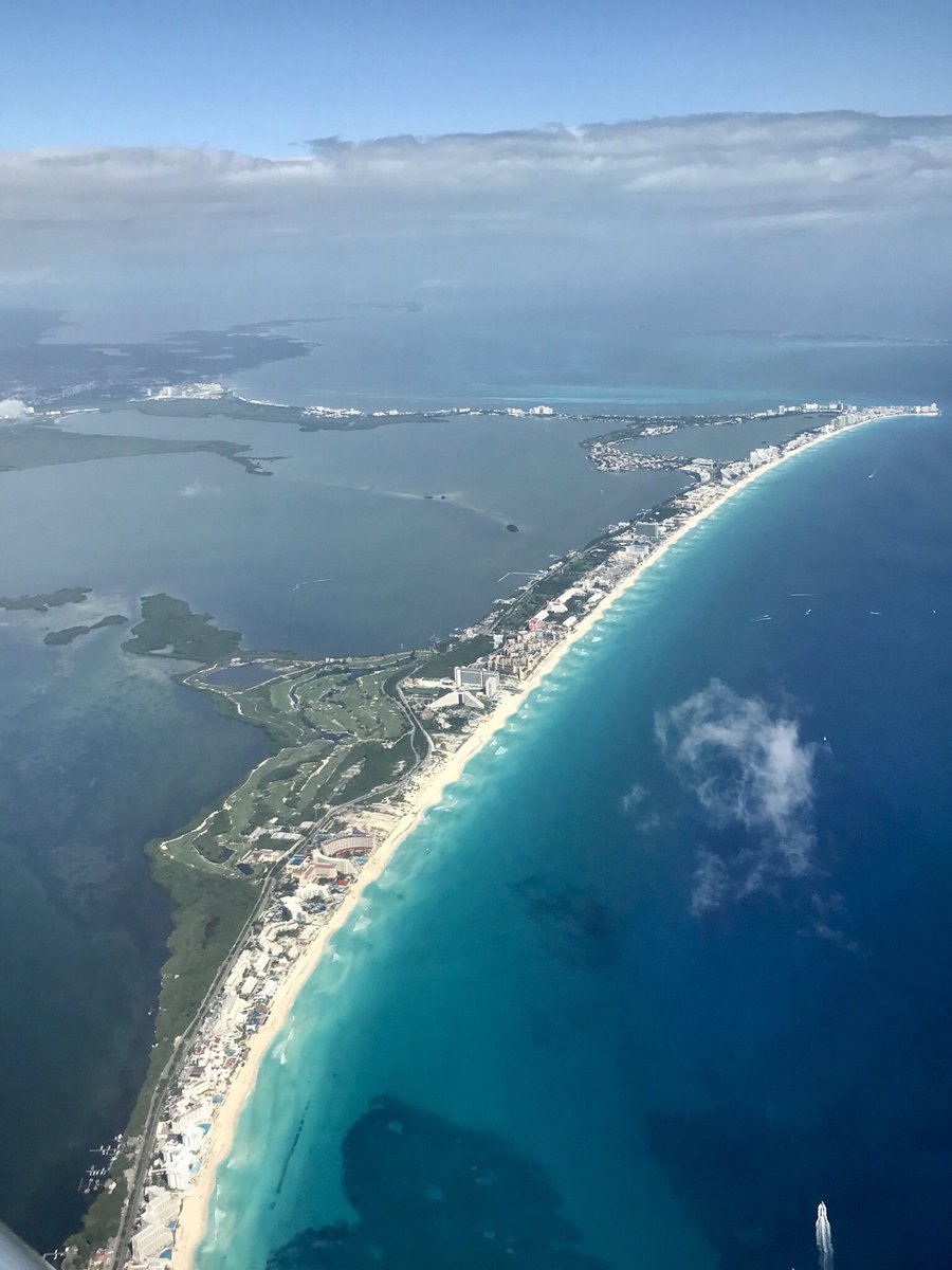 PaulAversano's tweet photo. Aerial shot of #Cancun #Mexico #DaddyHog @NIck_Alvarez67 https://t.co/6rOeAJuMi3