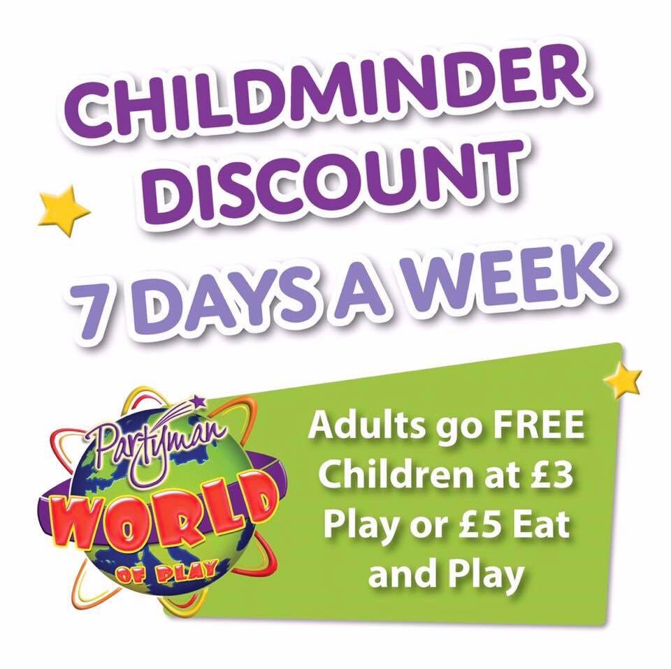 aaron_othman's tweet photo. Amazing Childminder Discount 7 days a week @partymanworld play centres. @childminding #basildon #lakeside #wembley #stevenage #oxford #braintree #ipswich #eastleigh #balppa https://t.co/5oHrQhRNr5