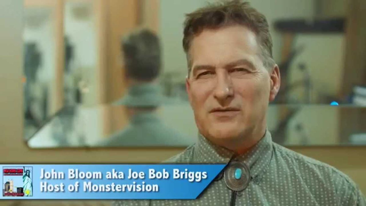Happy Birthday 🎈🎁🎉 John Irving Bloom, <a href="/therealjoebob/">Joe Bob Briggs</a> Joe Bob Briggs, is a film critic, writer, &amp; comic. Monster Vision, #thelastsrivein  Drive-in Movie Critic of horror &amp; drive-in cinema offers honest appreciation, hilarious insight, in all things. <a href="/kinky_horror/">Diana “Darcy the Mail Ghoul” Prince 🎃💌</a> <a href="/shudder/">Shudder</a>