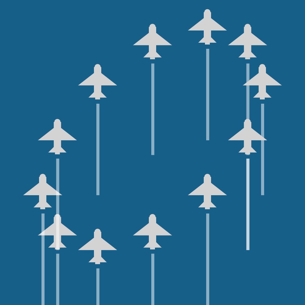 TeamKano's tweet photo. Check out these fast jets, in tight formation! A (flying) Ace #MakeArt creation by Takeshi101. Explore the Code: https://t.co/8FpPdw13zb #KanoCode #KanoWorld #StaffPick #CreateDontConsume #fastJet #aircraft https://t.co/fa9alWUf4q