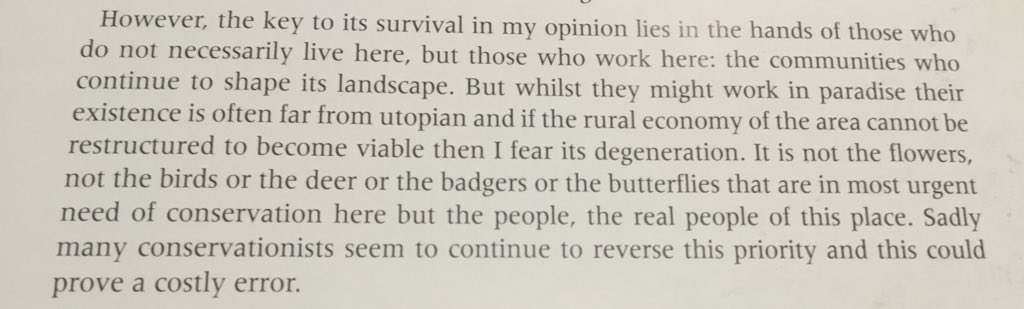 Cuffnells's tweet photo. No one says it better than @ChrisGPackham 
In the foreword to Flowers of the Forest by Clive Chatters

‘It is not the flowers, not the birds, or the badgers or the butterflies that are in most urgent need of conservation here but the people of this place,’
@insideoutsouth https://t.co/rrBy0kd8eK