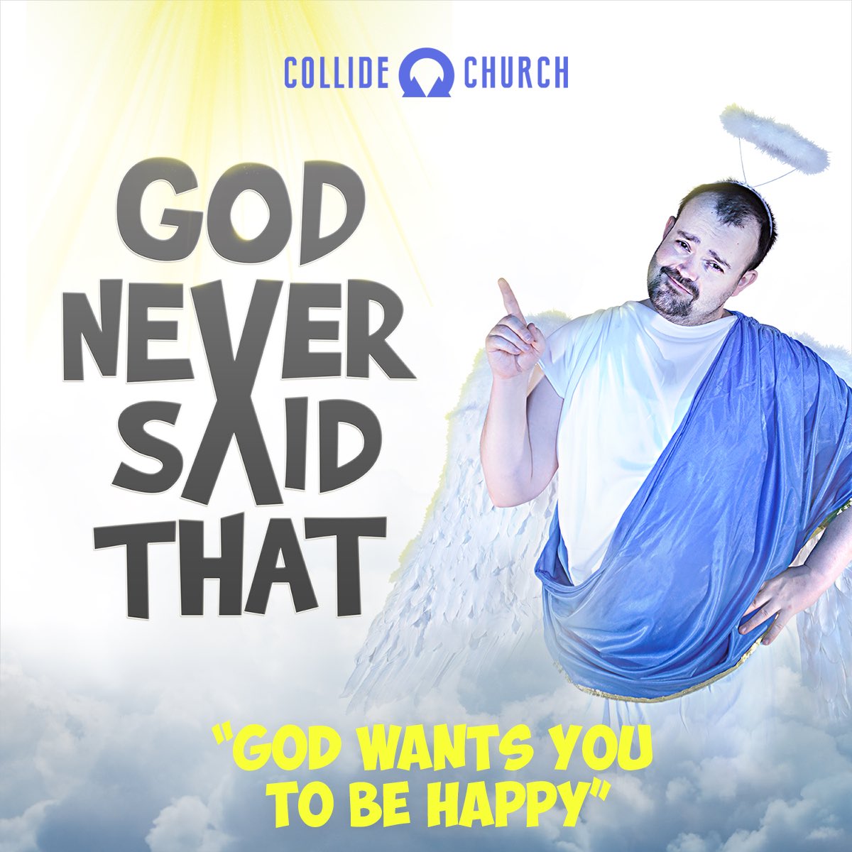 collidestudent_'s tweet image. Week 1 of God Never Said That starts at 5. Looking forward to seeing everyone there! #highfivecc