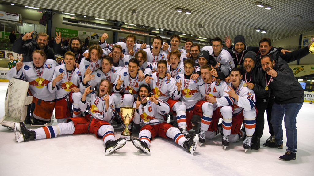 First step this season 🏆 Austria 🇦🇹 champions of Alpsh league 🥇 <a href="/ecrbs/">EC Red Bull Salzburg</a> #oneisone #awesome