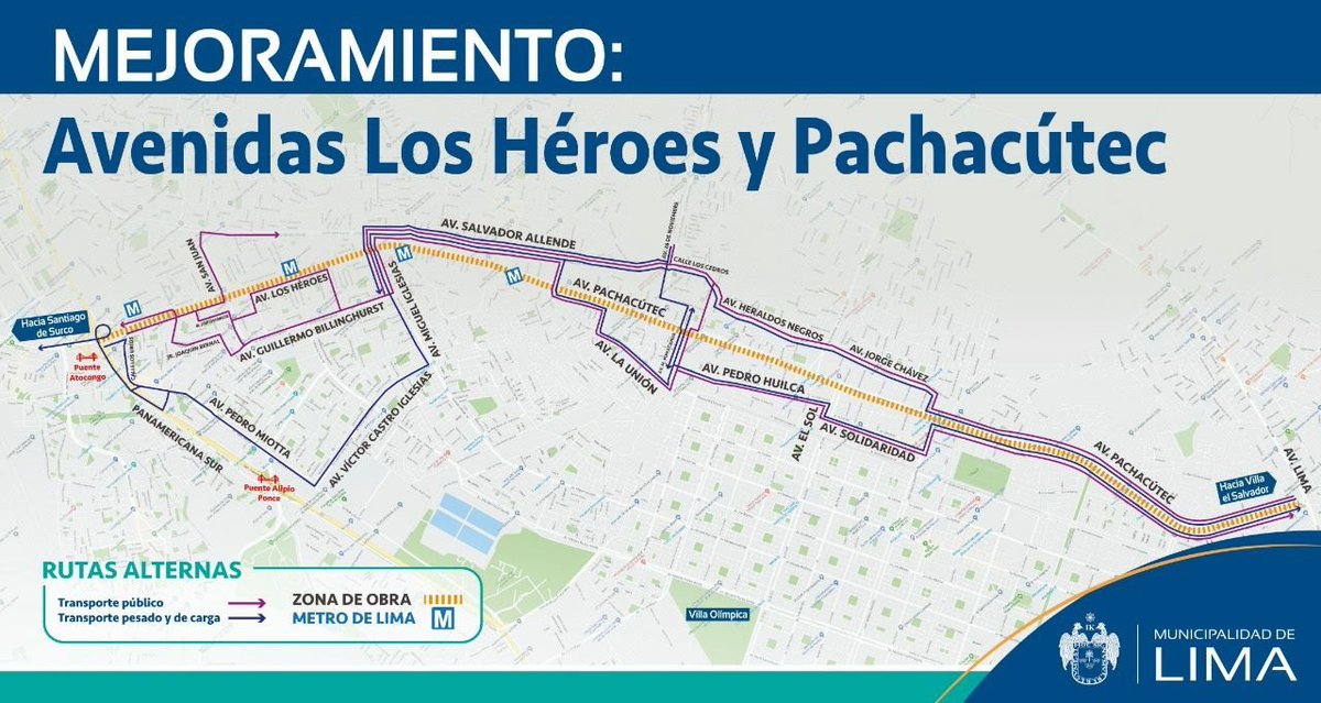 Iniciamos la obra de mejoramiento de las avenidas Los Héroes y Pachacútec en Lima Sur, con motivo de los próximos Juegos Panamericanos y Parapanamericanos Lima 2019 ► bit.ly/2FTdxXo