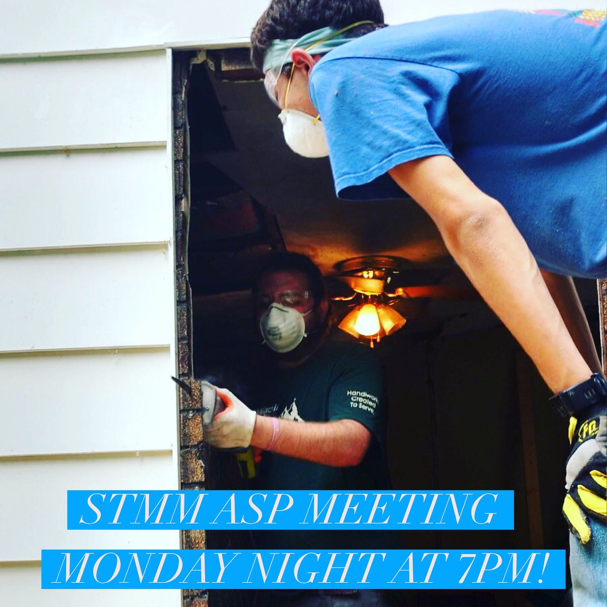 STMMASP's tweet photo. REQUIRED MEETING
Date: Monday, January 28, 7pm
Location: STMM Media Center
Who must go?: Accepted Youth and Accepted Adults
What to bring?: 10 Addresses for family/friends, 10 stamps, and 1 pen [per volunteer]

Also, don’t forget your $150 payment! https://t.co/UXLGBZ4IP8