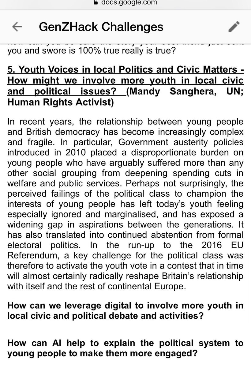 Mandy_Sanghera1's tweet image. @TeensInAI where young people’s ideas become reality #GenzHack So please to see my challenge win out of 11 teams #BrexitBot  @AcornAspiration @elena_sinel @TAiforgood @c_syal @IPsoft #SpaceApps  @TAiforgood @Forbes @weareonetech @kerryandlacey  @critoe @ashishskynews @afuahirsch