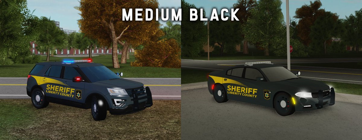 Police Roleplay Community Auf Twitter Announcement Liberty County Sheriff Vehicles Will Be Getting A New Design In An Upcoming Update However We Need Your Help Deciding Which Color To Go With - liberty city swat team roblox