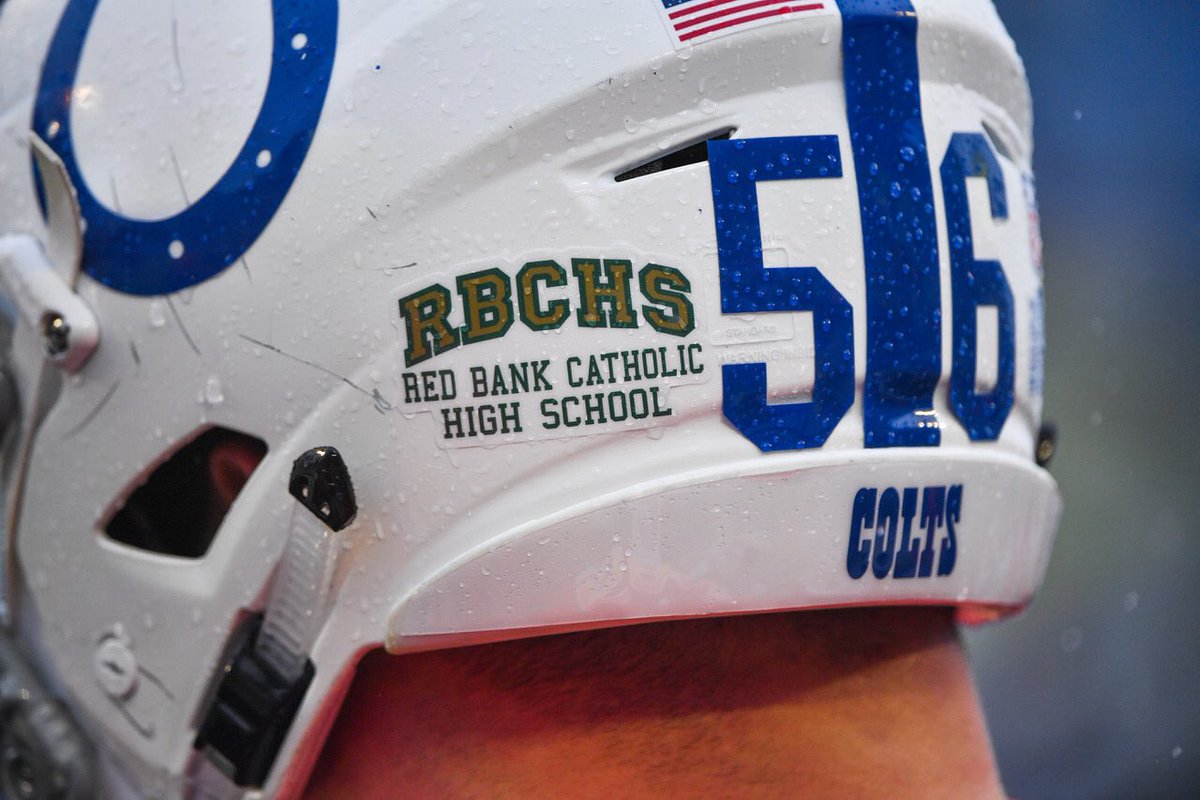 RBC sticker on Quenton Nelson’s helmet at the Pro Bowl