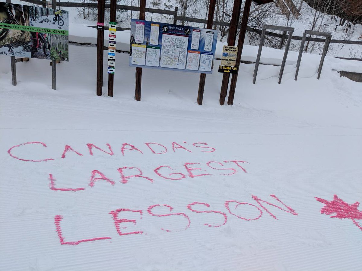 HardwoodSkiBike's tweet photo. Proud to be participating in Canada's Largest Lesson #CLL2019, welcome you to our favourite sport and glad you had fun! #SnowProud @canadian_ski_council #79resorts #thinksnow #over2700lessons #crosscountryskiing #hardwoodskiandbike #thenewhardwood #nssd2019 https://t.co/WsppwAZEkE