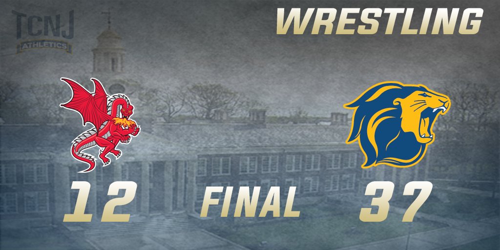 tcnjlions's tweet photo. A major milestone for @TCNJ_Wrestling head coach @rjosephgalante as he earned his 100th career victory with a win in a ranked match-up over RIT. The Lions would end the day with a trio of victories #d3wrestle #TCNJ #TheCollegeofChampions #LionStrong https://t.co/yquMILD2Is