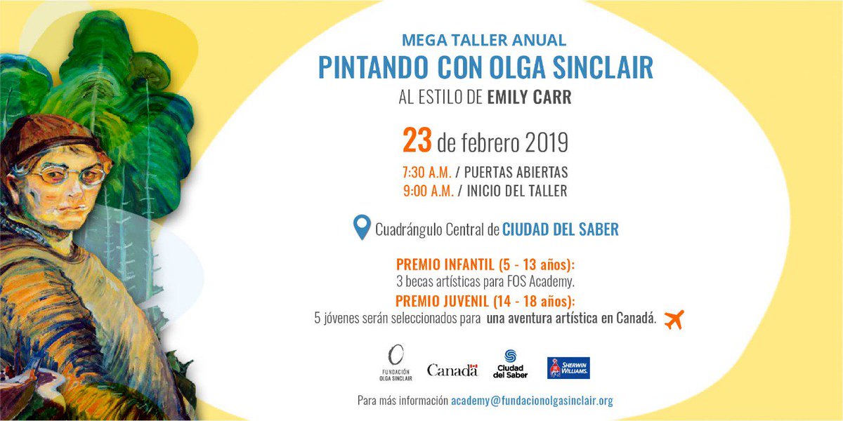 FOSinclair's tweet image. ¡Anunciamos formalmente nuestro Mega Taller anual, Pintando con Olga Sinclair!
Este evento es totalmente gratuito y abierto para toda la familia. Para ser partícipes solo deben dirigirse al link
bit.ly/MegaTaller2019
y llenar el formulario.
