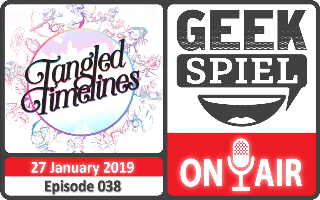 TheGeekSpiel's tweet photo. Time to see what @TinyRhino320, @ParlorGaming, and @TheGeekSpiel think of this past game of the week, #TangledTimelines from @zayasgames. Watch us record #GeekSpielOnAir live! #podcast #boardgames
https://t.co/Au2FN5huk6 https://t.co/PWTSNackFY
