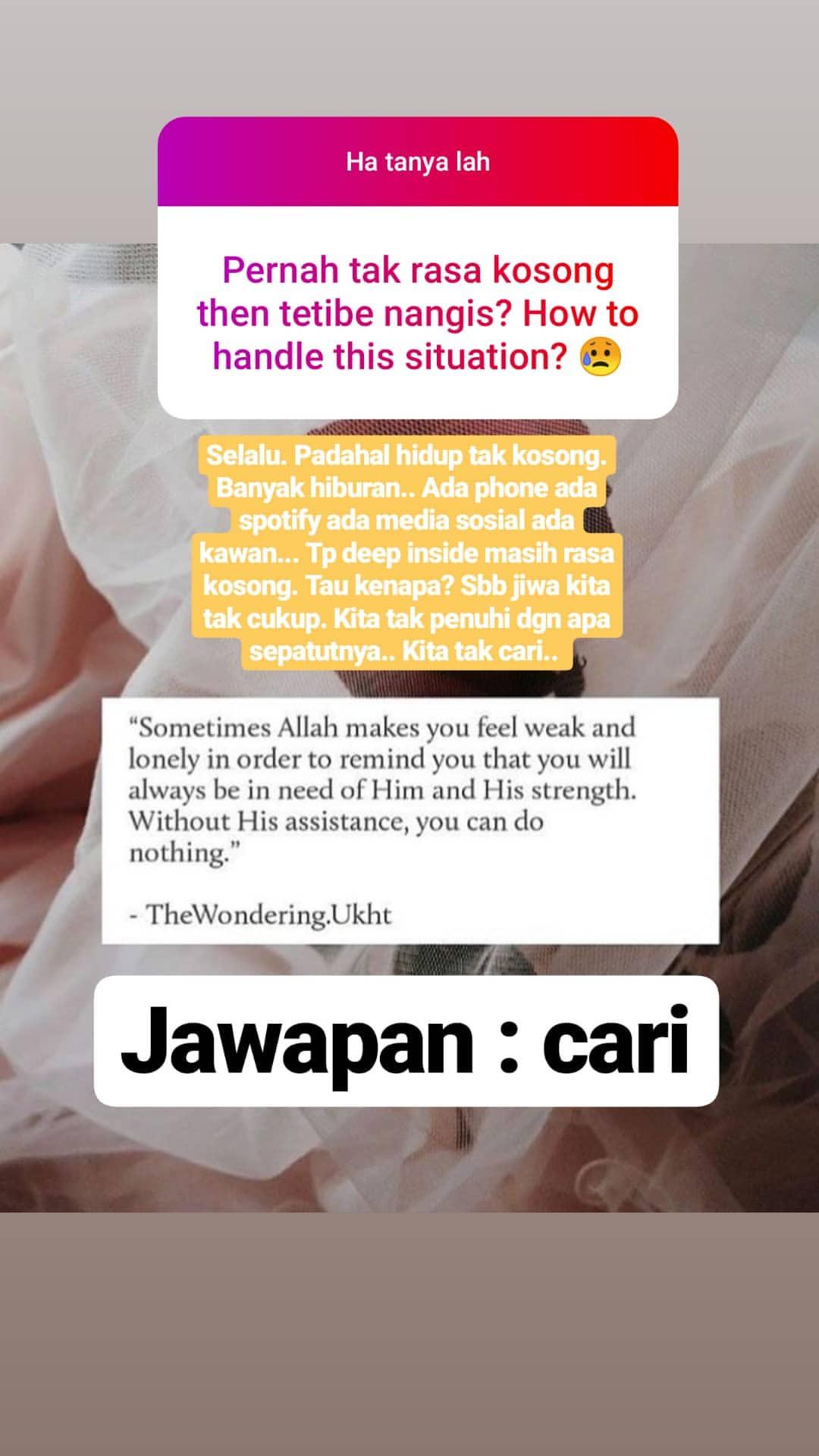 Rebel Freepalestine On Twitter Semua Orang Pernah Lalui Satu Masa Di Mana Dia Berasa Sangat Sendiri Tp Sebenarnya Sekeliling Dia Ada Orang Ada Hiburan Tp Dia Sunyi Rasa Ketinggalan Amp Kenkadang
