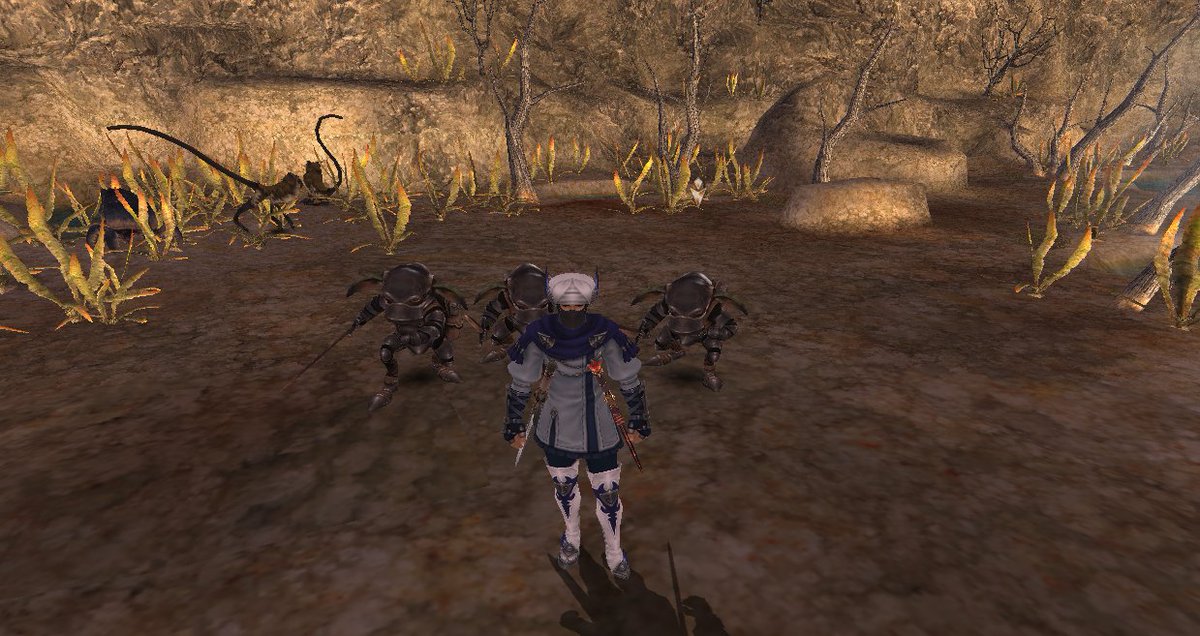 つぎのレベルまで 65pt ドグ生 ヴァナディール探索紀行 ダングルフの涸れ谷 ここのトカゲってグスタのトカゲよりかなり大きいですね ﾟdﾟ 何を食べたらこうなるんだろう W ダングルフにオポオポなんていたっけと思いつつ 3匹のゴブリンに襲