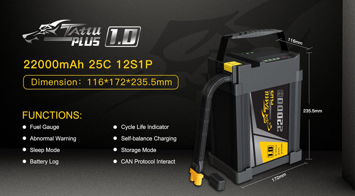 Tattu new staff for 2019. 
Tattu Plus 1.0, smart batteries for UAV.