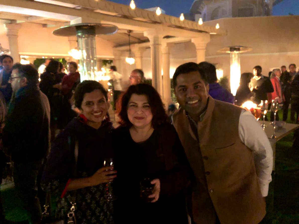 _sen_sharmila's tweet photo. A reunion @ZEEJLF after many yrs with these 2 lovely people and accomplished writers, @taniajam  and @RaviReports. To think I met them when they were teenagers! Tempus fugit. https://t.co/94Psg9p2TT