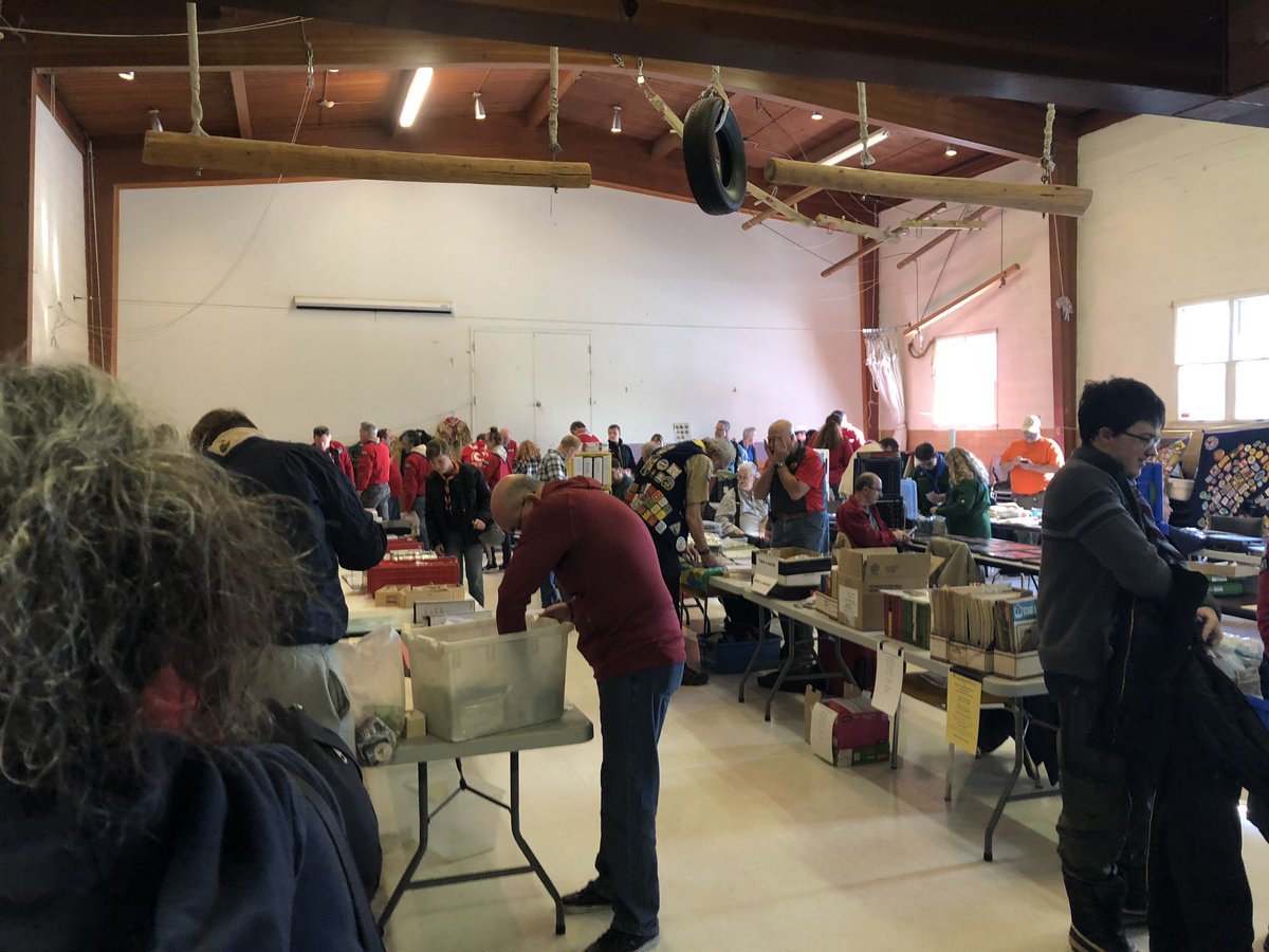 Canadian Badgers.- a room full of them! Proud to be a Scouter and in attendance with some of the <a href="/ScoutingLondon/">London_ON_Scouting</a> pack. Badge trading is a <a href="/scoutscanada/">Scouts Canada</a> must and seal the deal with a handshake! #youthled