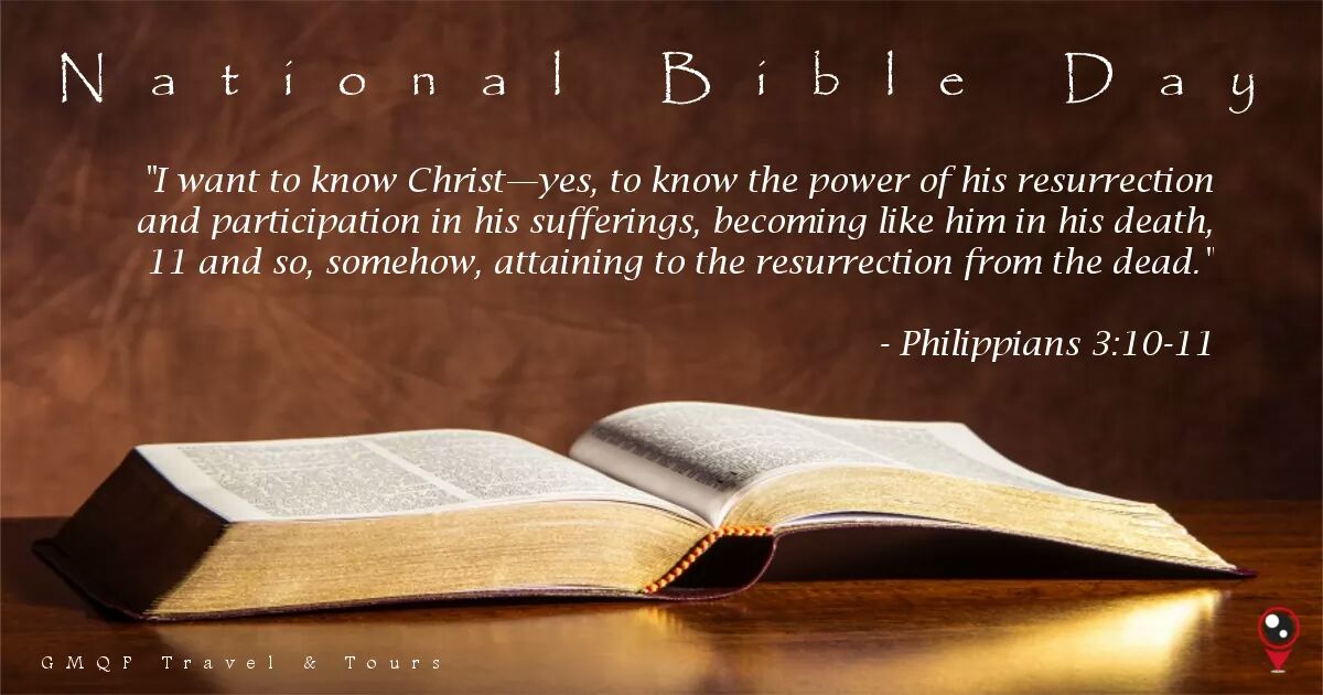 Today is the inaugural of the annual National Bible Day in the Philippines. Let us quote a short verse from the book of Psalms for reflection.

'When anxiety was great within me, your consolation brought me joy.' - Psalm 94:19

#NationalBibleDay #Inaguration #Philippines