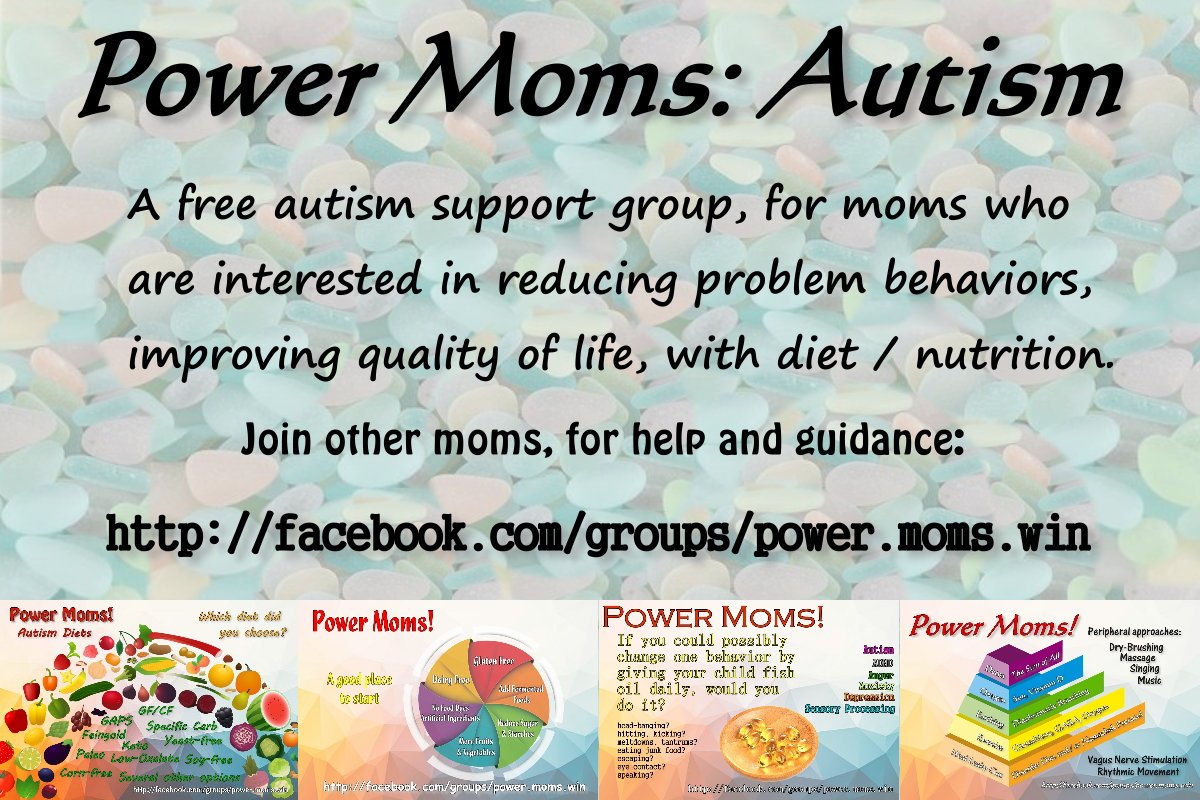A free support group for moms who have children with Autism; reducing autistic behaviors with diet / nutrition. Help and guidance from other moms.
Join moms on the journey towards recovery, in the Power Moms group.
Click here:
facebook.com/groups/power.m… 

#autism
#AutismAwareness