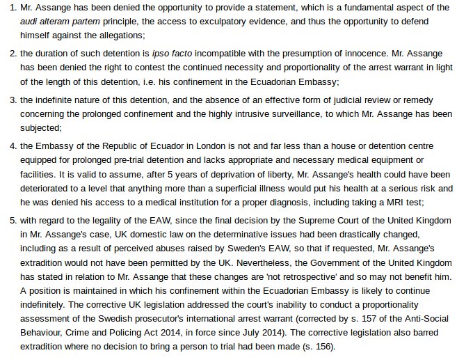 <a href="/bamboozled3/">kylie</a> One of the abuses of due process that occurred in #Assange's case was that he was arrested yet never charged. It left him in limbo, unable to see or refute the 'evidence' against him. That was the conclusion of #UNWGAD, who spent 16 months investigating what went wrong. #Sweden