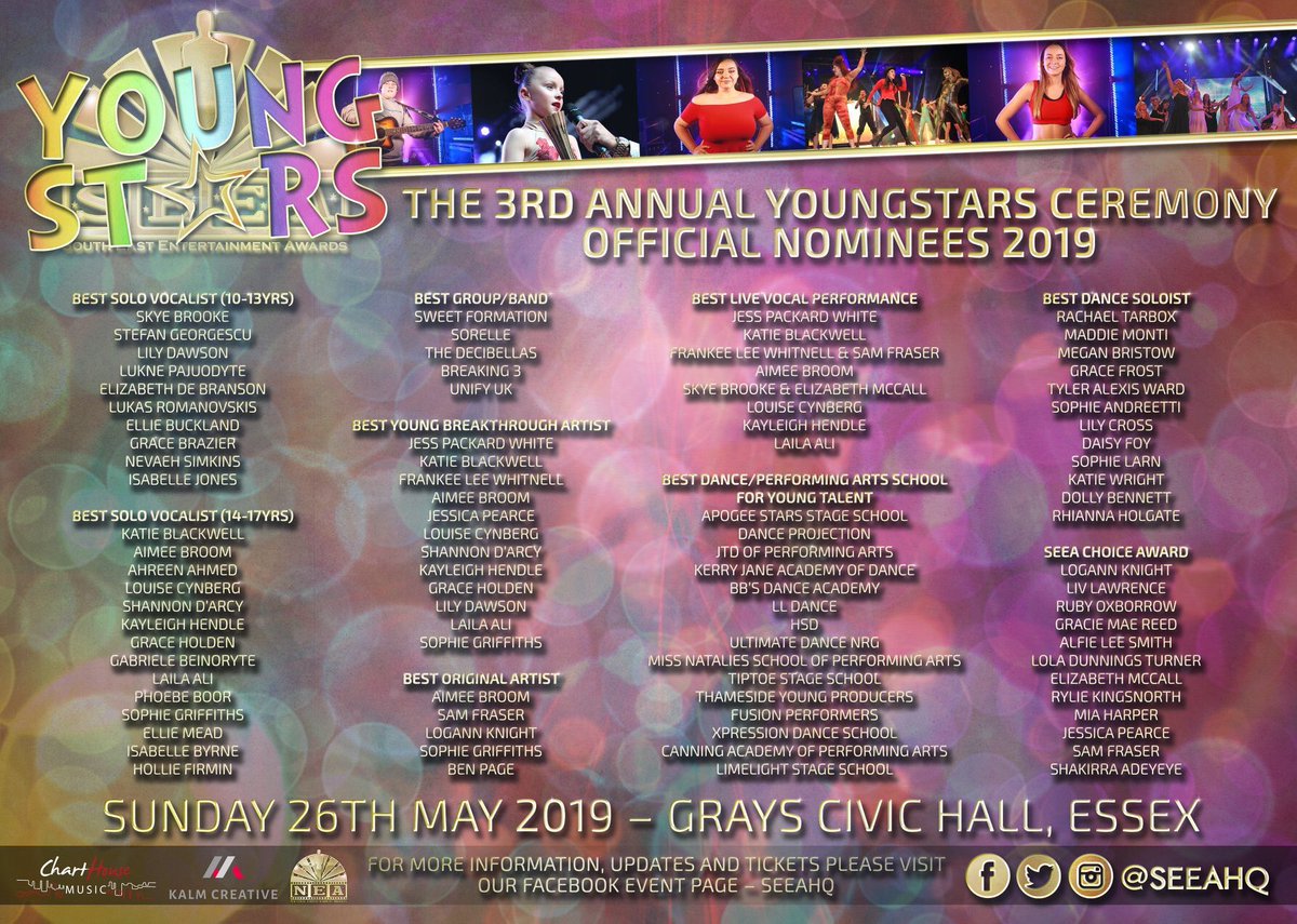 thank you, next.

Congratulations to all our winners and nominees! We’d also like to thank all our amazing performers and the public for supporting the event!

We’ll see you in May for the @SEEAHQ Youngstars! 🌟