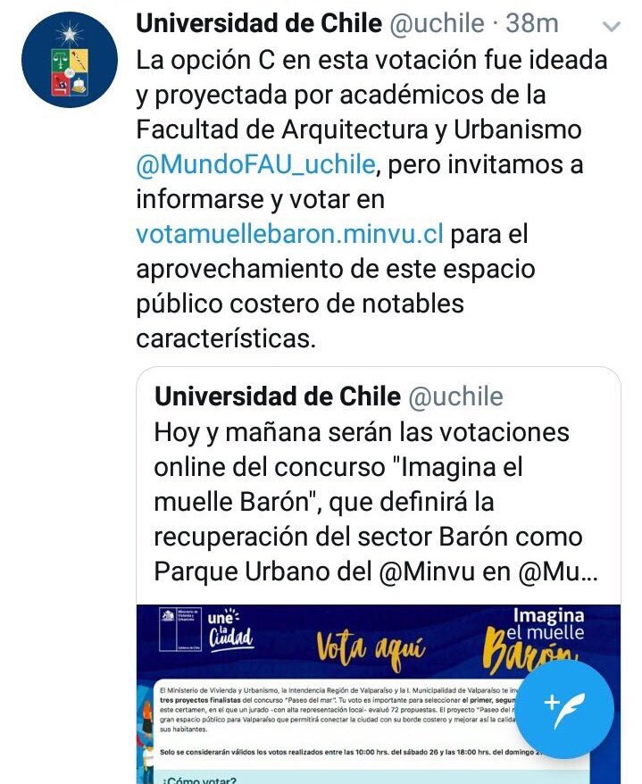sebastian_gray's tweet photo. @cmonckeberg @Minvu @munivalpo Lamentablemente ese proyecto fue promovido en redes sociales, identificando parcialmente a los autores (cosa inaceptable en un concurso anónimo), por lo que ese proyecto en rigor debe quedar automáticamente descalificado: https://t.co/WifcNlEVqW