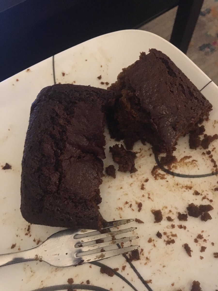 KristinaNadia's tweet image. The remains of my pumpkin gingerbread. No, I didn’t bother cutting it. And no, I didn’t share. #bakingchallenge