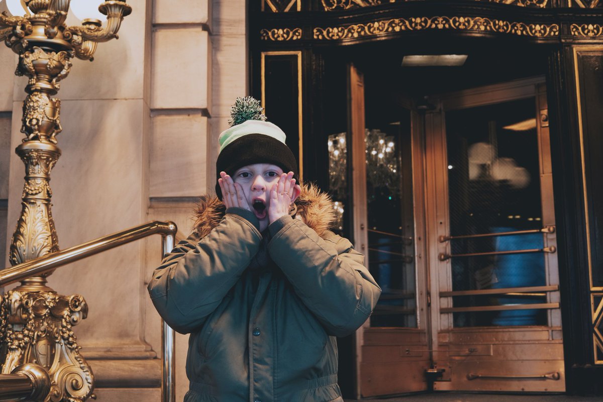 My son thinks he's #KevinMcCallister #homealone #nyc #funny #tribute #plazahotel #travel #smile #photography  @IncredibleCulk