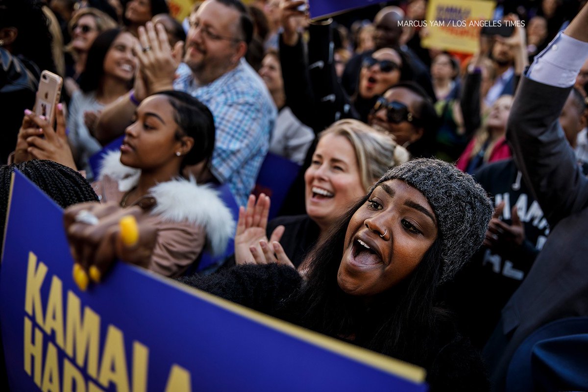 Image result for kamala harris kicks off presidential bid oakland crowds LA times