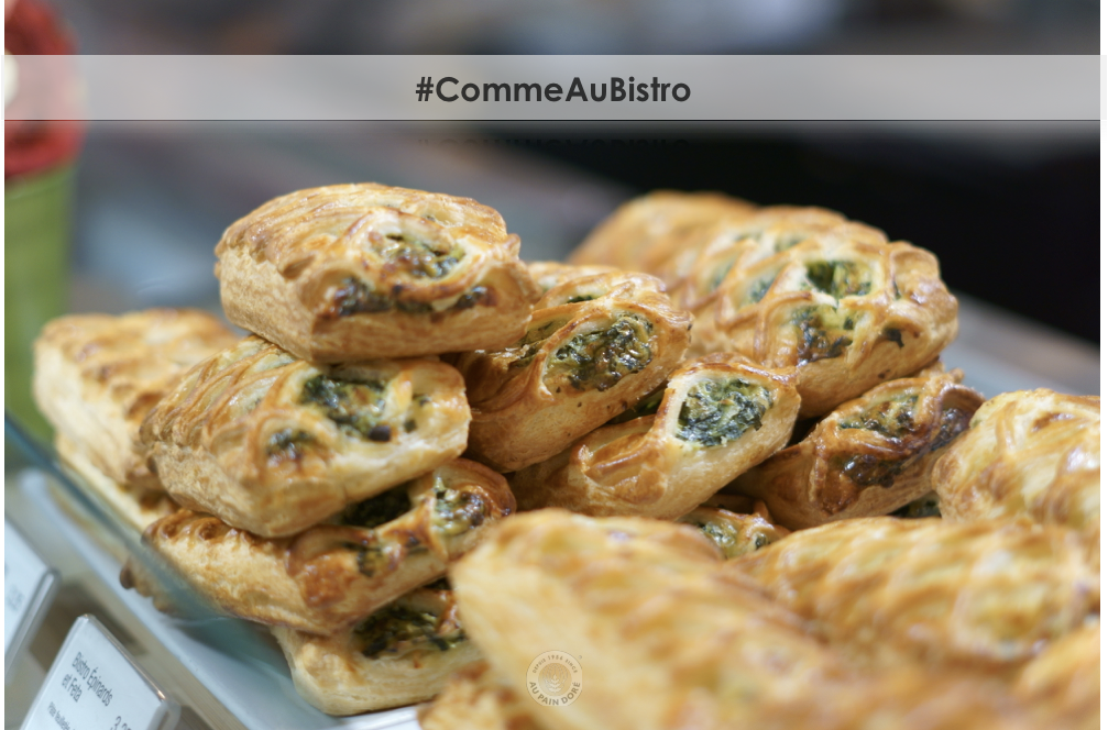 Épinards feta, poireaux parmesan, tomates olives, on vous sert un de nos délicieux pavés Bistro demain ?  Ajoutez-y une bonne soupe et une petite verte, et hop, le tour est joué! #commeaubistro bit.ly/2T65DwV
