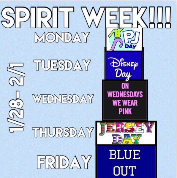 ecr2019's tweet photo. SENIORS! We have a spirit week this week leading up to the Taft Basketball Game on Friday! https://t.co/HvooESxJe2