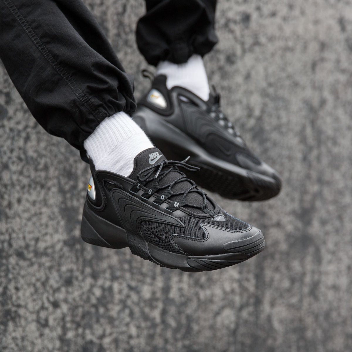 nike zoom 2k black black