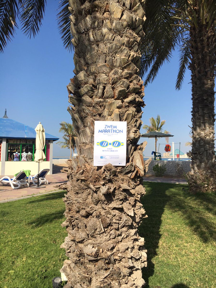 Onze posters duiken overal op. Deze hangt in Dubai. 
We wachten de inschrijvingen af.