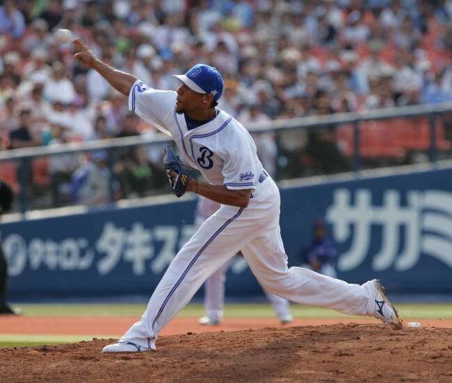 横浜ベイスターズ　クルーン　ユニフォーム 横浜 2005-06 交流戦ホームユニフォーム #クルーン #baystars