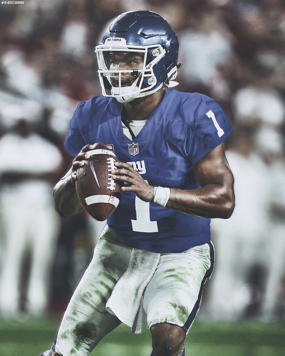 jordanacoleman1's tweet photo. First ever FB Jersey Swap 🤔 @TheKylerMurray ➡️ @Giants , thoughts?? https://t.co/KJpvass229