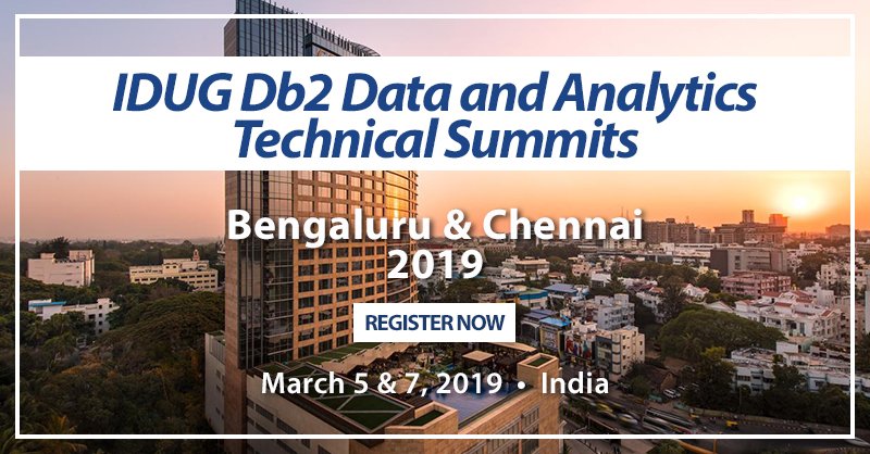 IDUGDb2's tweet photo. This March, IDUG is heading to India for the #Db2 Data and Analytics Technical Summits in Bengaluru and Chennai. Register today to guarantee your spot and lock in the discounted rate! https://t.co/6E3lOPQAOD  #IDUGDb2 #Db2 #Db2z https://t.co/UBpyABKPIr