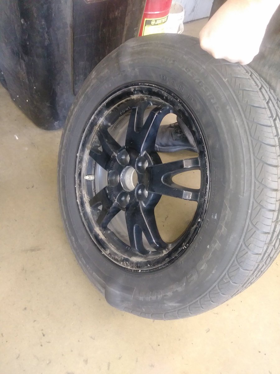 WaltonAiisha's tweet photo. @Walmart The look of Brand new Dougles tire in less than 24hrs.. I was offered $26 off my next purchase to "Make it right" #whataninsult #customersatisfactionisajoke #mademycarwobble #thankgodimissedthegaurdrail
#cdalewalmart #Champaiginwalmart https://t.co/GqWzzsoe40