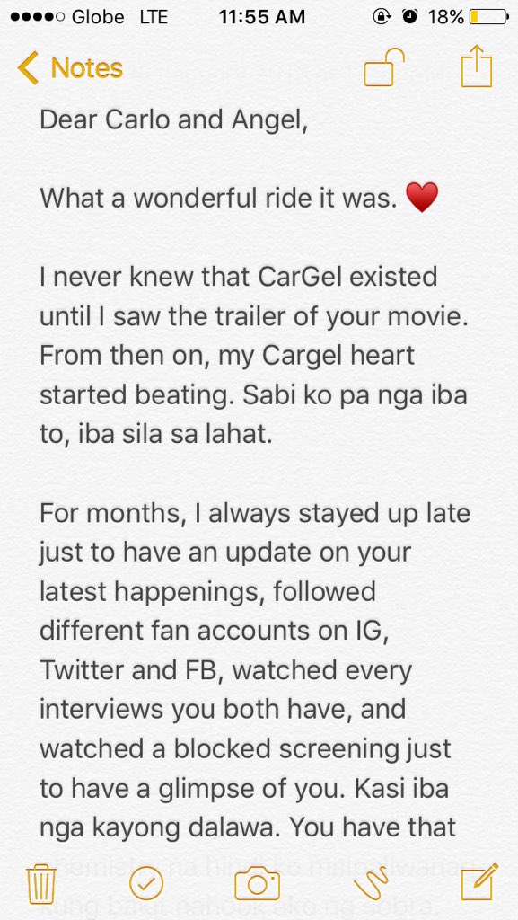 KimberlynPernia's tweet photo. What a wonderful journey. Maraming Salamat sa inyong dalawa. Mahal ko kayo. ♥️ @angelica_114 @carloaquino11 

#CarGel
#Cargelforevs https://t.co/RXAWtdliC0