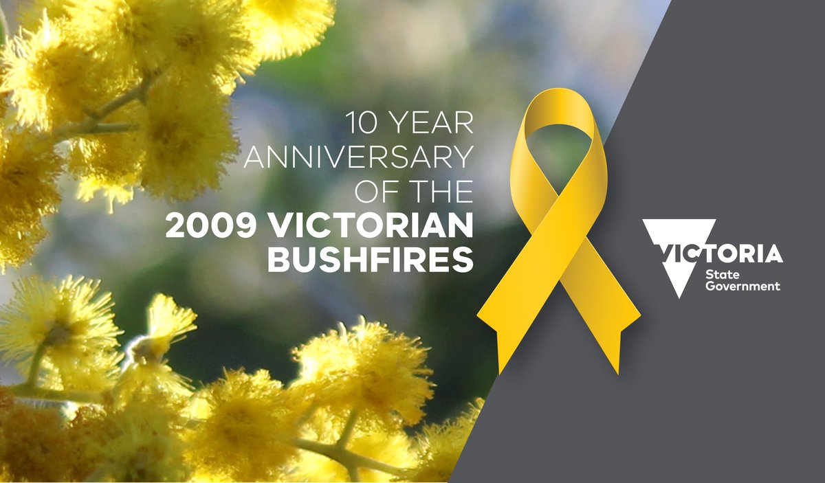 10 years on from the worst heatwave &amp; bushfires in our nation's history, it’s important to remember everyone’s journey through recovery is different, &amp; for many, recovery remains an ongoing challenge. More: vic.gov.au/2009-bushfires  #Remembering10YearsOn #2009Vicbushfires