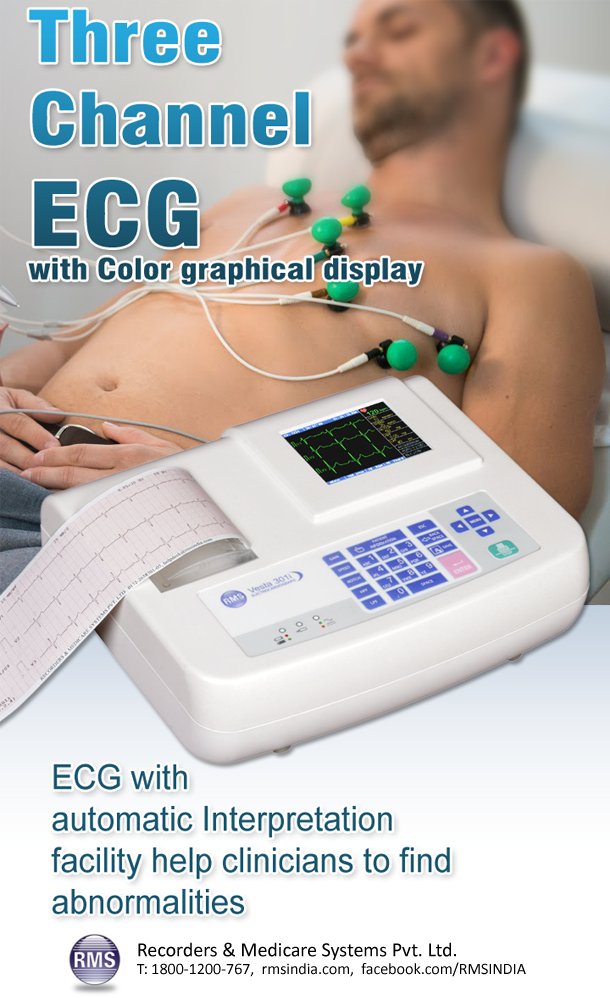 INDIA_RMS's tweet image. RMS is the leading manufacturer of Cardiology Equipment. We have complete range of EKG machines which include single channel ECG, 3 channel ECG and 12 channel ECG machine. #ECG #EKG #Electrocardiograph #Medicaldevices