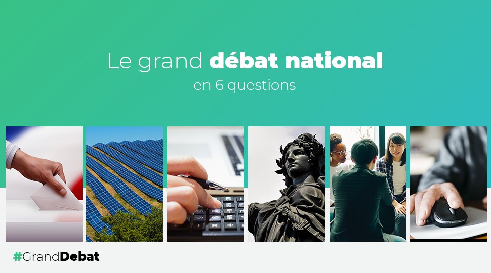 À quoi ça sert ? Qui peut y participer ? Où et comment ? 
Le #GrandDebat national commence aujourd'hui et se termine le 15 mars.
Toutes les réponses à vos questions ci-dessous 👇
granddebat.fr