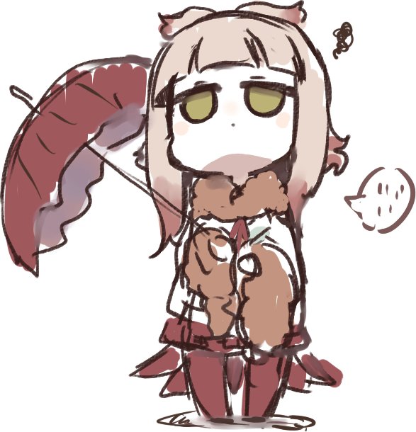トキ(けものフレンズ) 「おにゅーの傘。 」|すきのイラスト